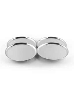 Omega - Stainless Steel China Dinner Plate (Pack of 4)