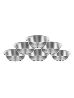 Omega - Stainless Steel Veg Bowl-Katori-Flower Vati (Pack of 6)