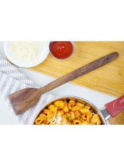 Omega - Wooden Tavetha-Spatula-Turner For Dosa, Omelette, Paratha, Roti - Brown