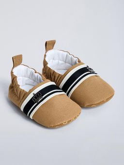 Hopscotch - Textured Striped Brown Loafers