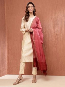 Fabindia - Red Silk Blend Dupatta