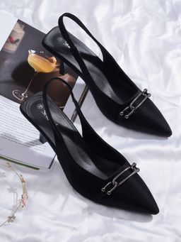 Sherrif Shoes - Women BLACK Sandal Heels