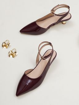 Sherrif Shoes - Women MAROON Sandal Heels