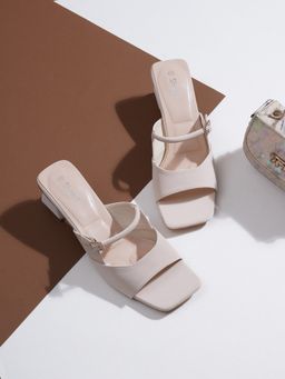 Sherrif Shoes - Women CREAM Sandal Heels