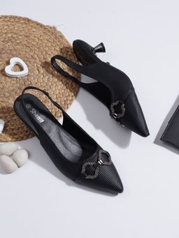 Sherrif Shoes - Women BLACK Sandal Heels