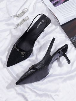 Sherrif Shoes - Women BLACK Sandal Heels