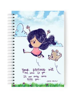 Alicia Souza - Happiness Notebook - White Spiral