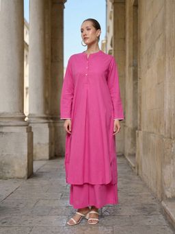 ISHIN - Comfy Pink Straight Co-Ord Set