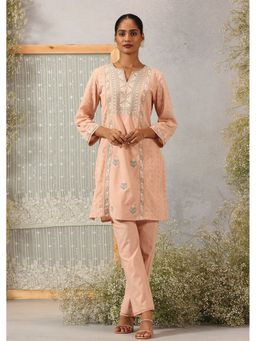 Lakshita - Peach Embroidered Nargis Co-Ord Set
