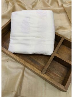 Palash - White Women Hand Block Printed Cotton Unstitched Kurta