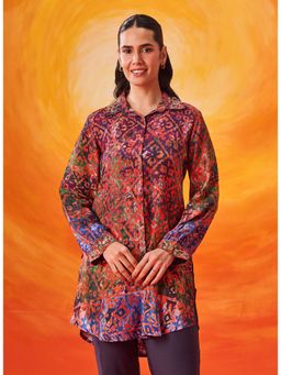 Lakshita - Purple Printed Shantoon Tunic