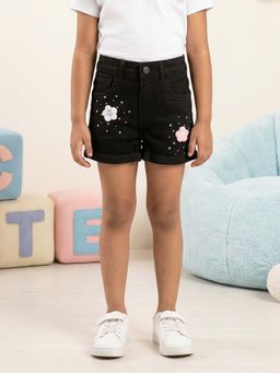 KiddoPanti - Black Denim Shorts