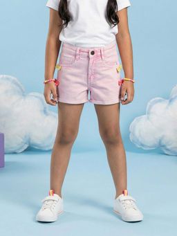 KiddoPanti - Pink Denim Shorts