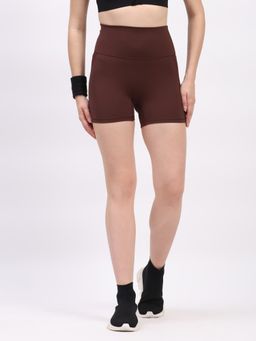 Global Republic - Brown Nylon Spandex Skinny Fit Active Shorts