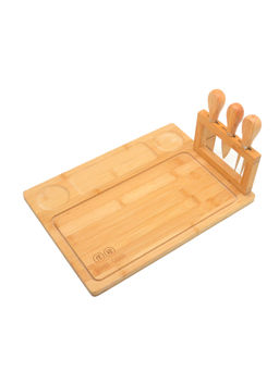 WAABI-SAABI - Bamboo Cheese Platter with Knives