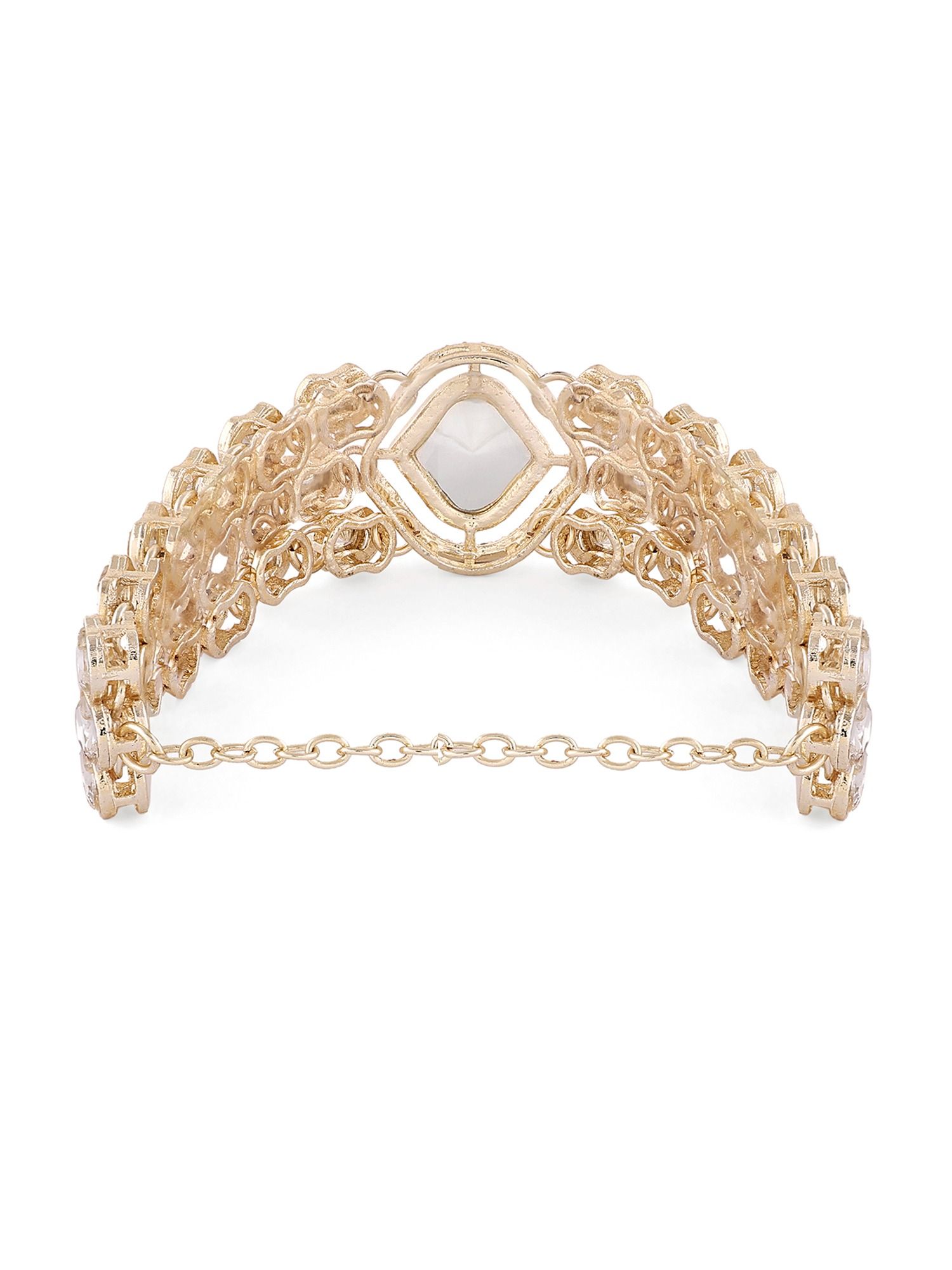 Buy Zaveri Pearls Gold Tone Artificial Stones Austrian Diamonds