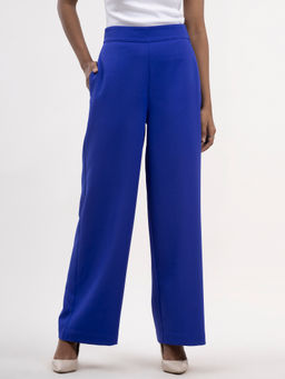 FABLE STREET - Wide Legged Trousers-Royal Blue