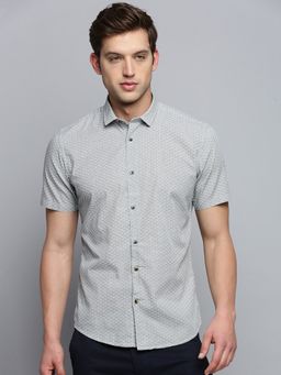 SHOWOFF - Mens Spread Collar Solid Grey Classic Shirt