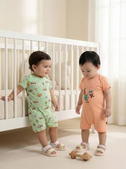 Nautinati - Multi-Color Printed Regular Romper (Pack of 2)