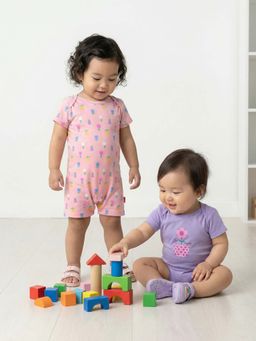 Nautinati - Multi-Color Floral Regular Romper (Pack of 2)