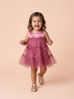 Nautinati - Pink Solid Regular Dress