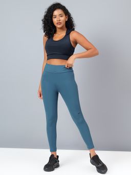 Dida - Blue Solid Skinny Fit Tights