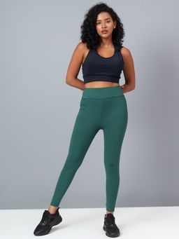 Dida - Green Solid Skinny Fit Tights