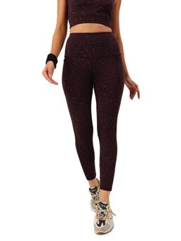 Cukoo - Wine Printed Skinny Fit Tights