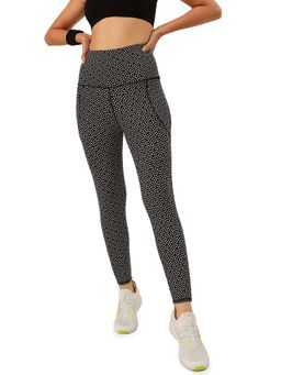 Cukoo - Black Printed Skinny Fit Tights