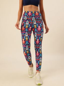Cukoo - Blue Printed Skinny Fit Tights