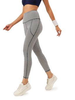 Cukoo - White Printed Skinny Fit Tights