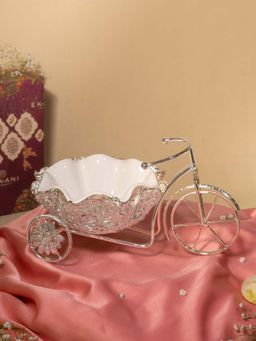 EKAANI - Rose Pattern Tricycle Candy Decorative Bowl