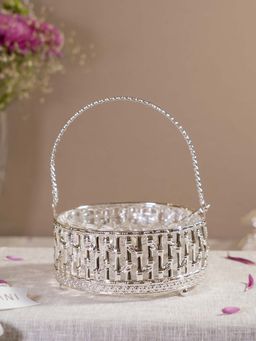 EKAANI - Silver Glass Decorative Bowl