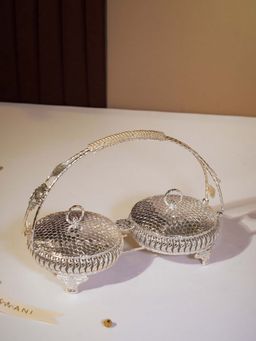 EKAANI - Silver Round Decorative Bowl