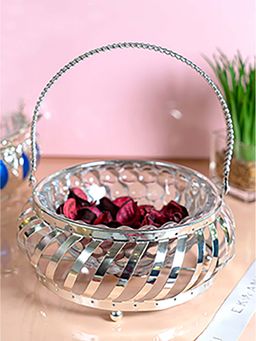 EKAANI - Silver Glass Decorative Bowl