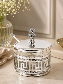EKAANI - Silver Sugar Decorative Box with Spoon