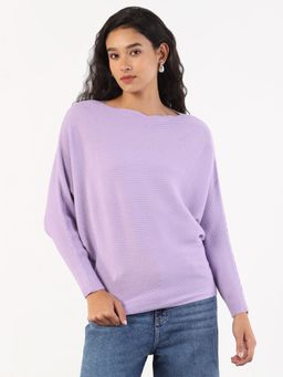 SHOWOFFFF - Women Lavender Solid Top