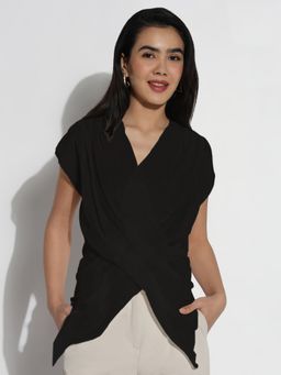 SHOWOFF - Women Black Solid Top