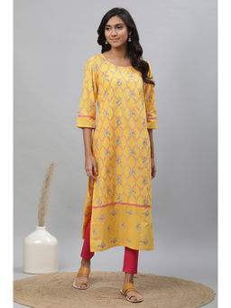 Aurelia - Yellow Floral Printed Kurta
