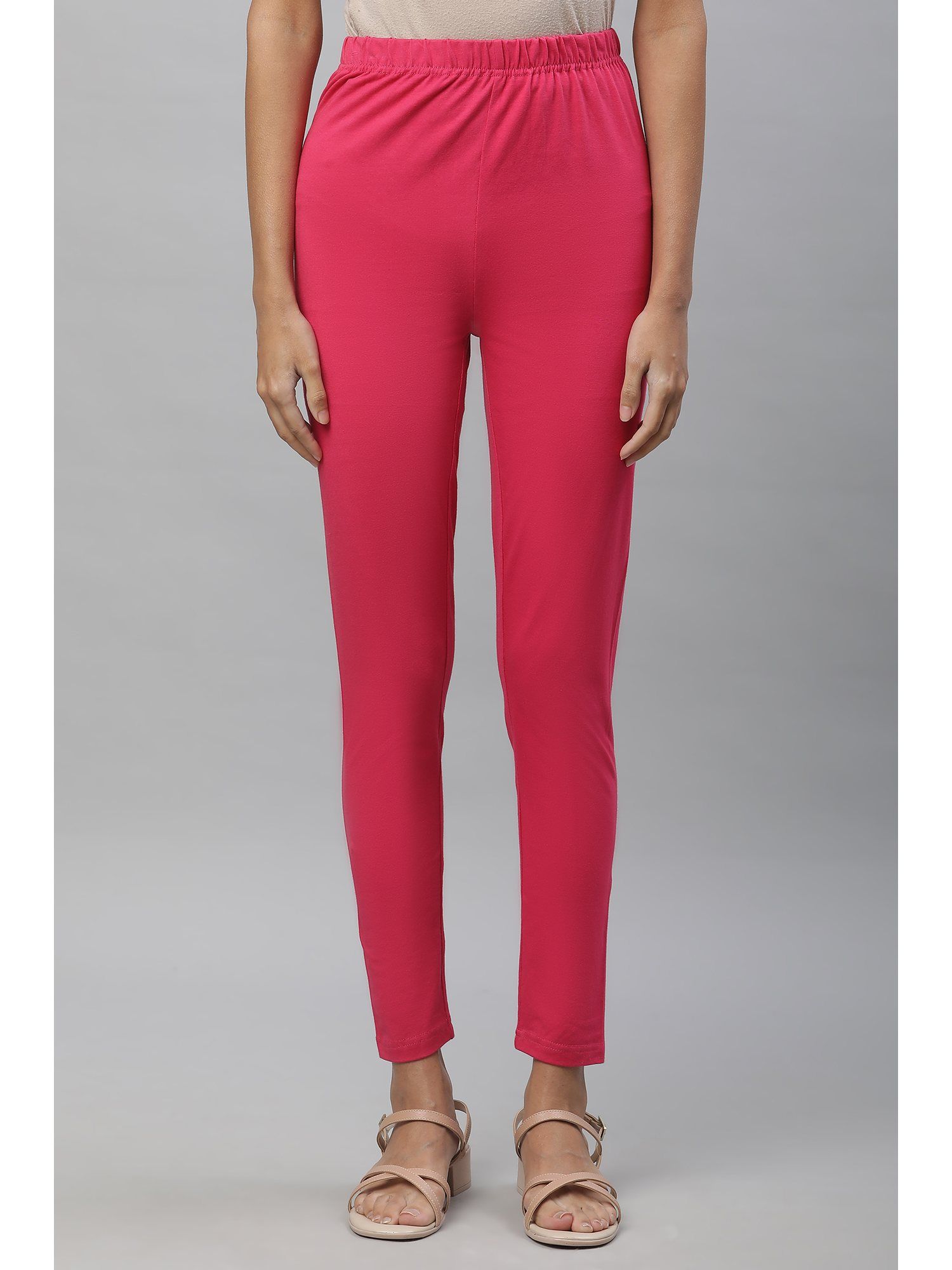 aurelia Pink Cotton Lycra Tights-picture-37