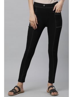 Aurelia - Black Denim Lycra Jeggings