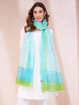 Fabindia - Blue Cotton Silk Dupatta