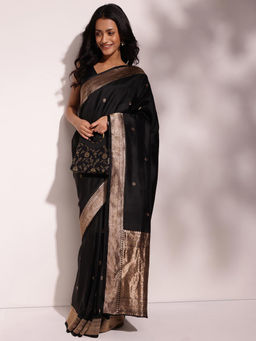 Fabindia - Black Silk Blend Sari