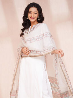 Fabindia - Natural Cotton Hand Block Printed Dupatta