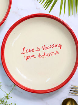 WEAVING HOMES - Love Is Sharing Your Popcorn Pasta Plate