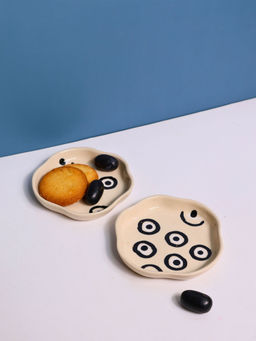 WEAVING HOMES - Evil Eye Handmade Dessert Plate