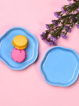 WEAVING HOMES - Ocean Blue Handmade Dessert Plate