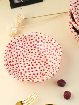 WEAVING HOMES - Red Polka Bowl