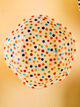 WEAVING HOMES - Colourful Polka Bowl