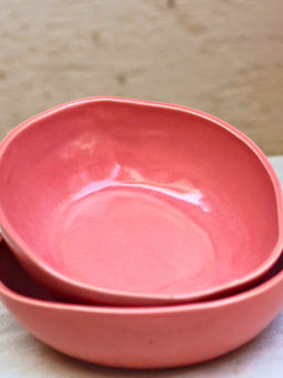 WEAVING HOMES - Pink Curry Bowl